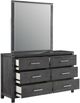 New Classic® Home Furnishings Odessa Charcoal Dresser and Mirror Set-3