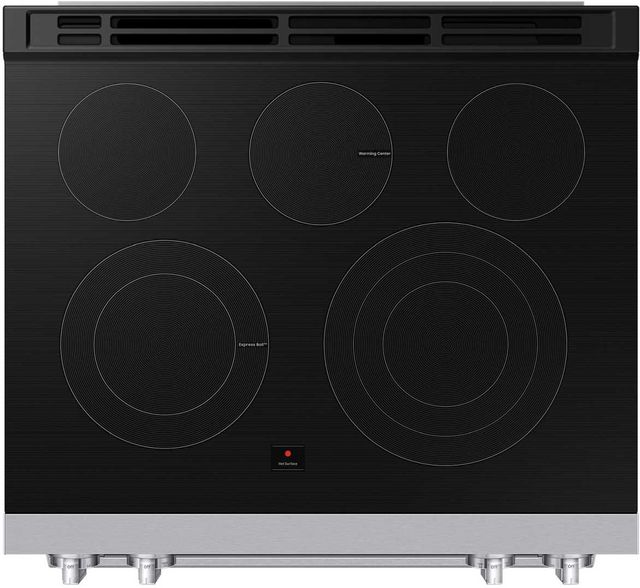 Samsung Bespoke 30" White Glass Smart Slide-In Electric Range with Illuminated Precision Knobs-3