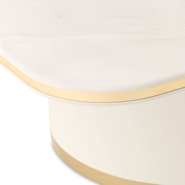 Michael Amini® Gineverra Ivory Gold Rectangular Cocktail Table-4
