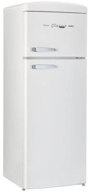 Unique® Appliances Classic Retro 22'' 7.5 Cu. Ft. Marshmallow White Top Freezer Refrigerator-2