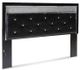Signature Design by Ashley® Kaydell 4-Piece Black King Upholstered Panel Headboard Bedroom Set-1