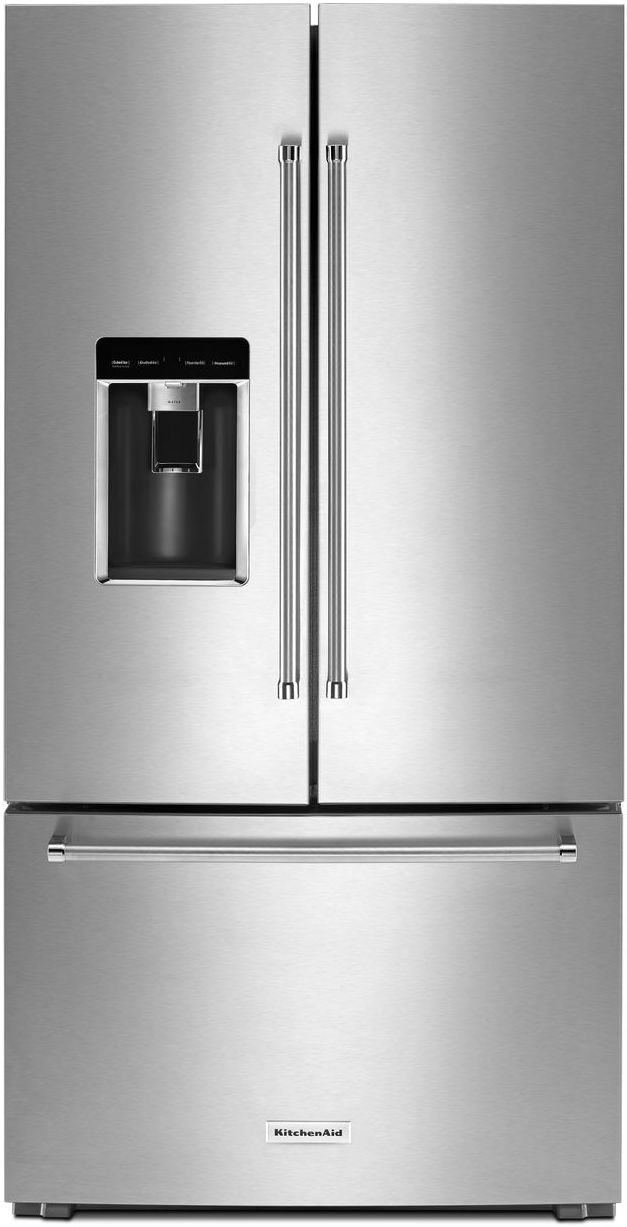 KitchenAid® 23.8 Cu. Ft. Stainless Steel Counter Depth French Door Refrigerator-0