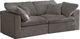Meridian Furniture Cozy Grey Velvet 80" Cloud Modular Sofa-0