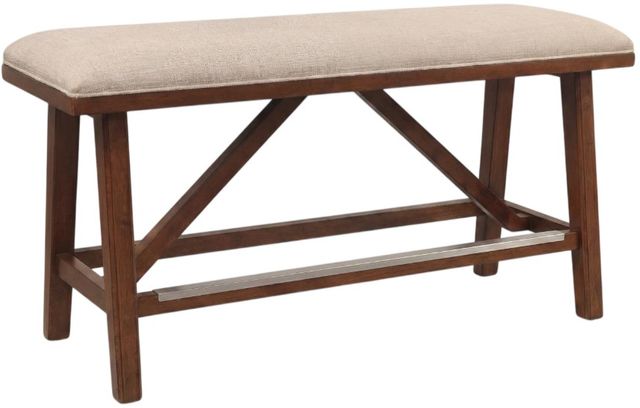 Legacy Classic Langley Fawn Counter Height Upholstered Dining Bench-0