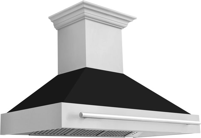 ZLINE 48" Black Matte Wall Mounted Range Hood-1