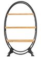 A & B Home Wilton Black/Natural Book Shelf -1