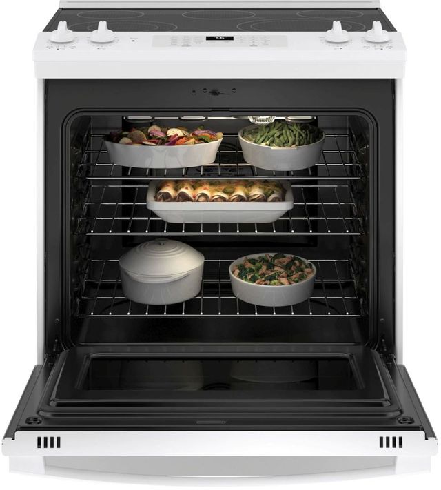 GE® 30" White Slide In Electric Range-2
