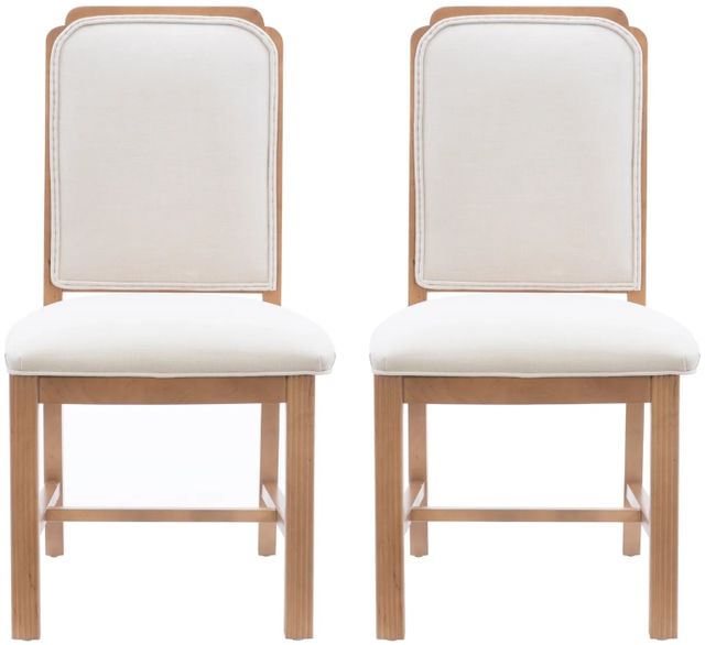 Linon Bree 2-Piece Brown/Gray Upholstered Side Chair Set-3