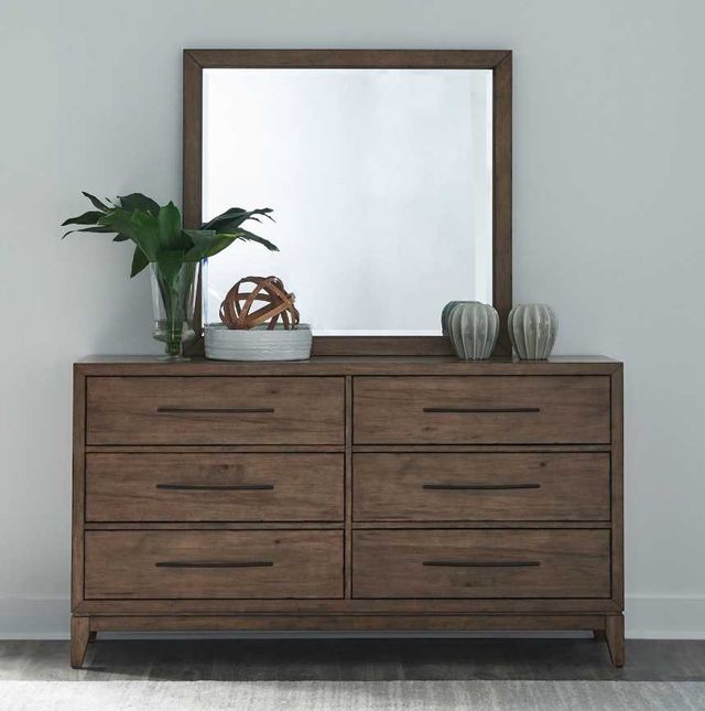 Liberty Furniture Shaker Lakes Harvest Brown Dresser and Mirror-1