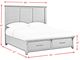 Elements International Montrose Brown/Espresso King Panel Storage Bed-3