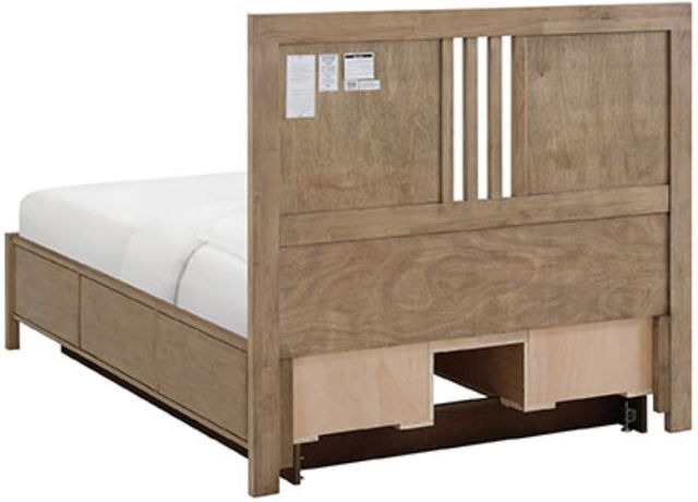 Whittier Wood® Furniture Bailey Almond Queen Storage Panel Bed-3