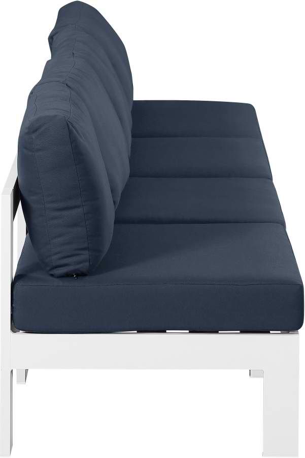 Meridian Furniture Nizuc 4-Piece Navy Outdoor Patio Modular Sofa-2