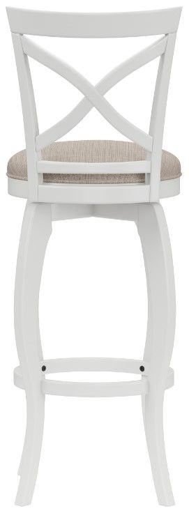 HH2 Home Ellendale White Swivel Bar Stool-3
