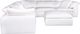 Moe's Home Collection Clay 6-Piece White L-Shaped Modular Sectional and Ottoman-2