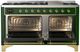 Ilve® Majestic III 60" Emerald Green Pro Style Dual Fuel Liquid Propane Range with Triple Glass Door and Brass Trim-3