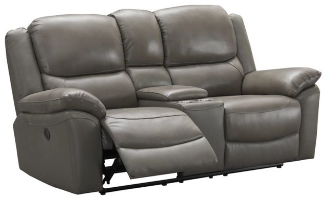 Signature Design by Ashley® Faust Gray Power Reclining Loveseat-1