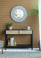 A & B Home Black Console Table with Two Drawers -3