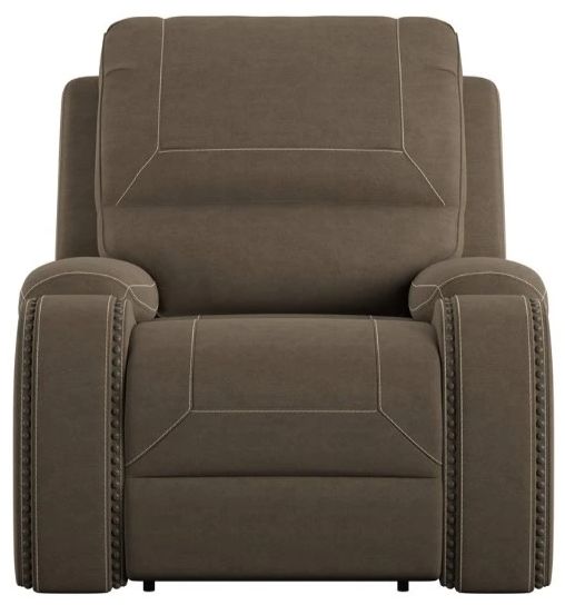 Emerald Home Adrian Walnut Brown Swivel Manual Recliner-3
