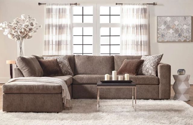 Hughes Furniture® 1100 2-Piece Angora Tabby Left-Arm Facing Sectional and Chaise-1