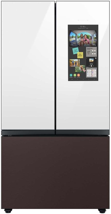 Samsung Bespoke 18" White Glass French Door Refrigerator Top Panel-4