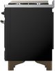 Ilve® Majestic III 60" Glossy Black Pro Style Dual Fuel Natural Gas Range with Griddle and Burnished Trim-3