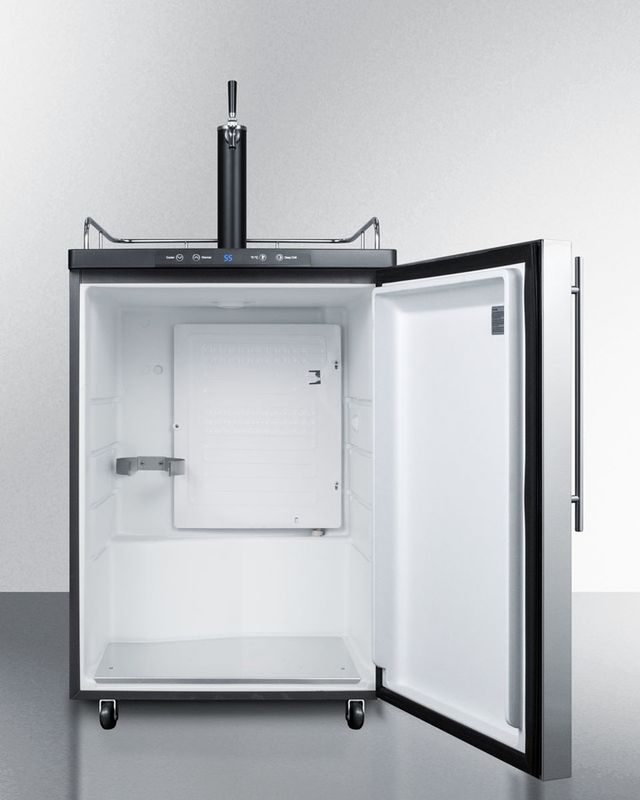 Summit® 5.6 Cu. Ft. Stainless Steel Beer Cooler/Kegerator-2