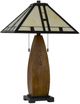 Cal® Lighting & Accessories Tiffany Oak Table Lamp-1