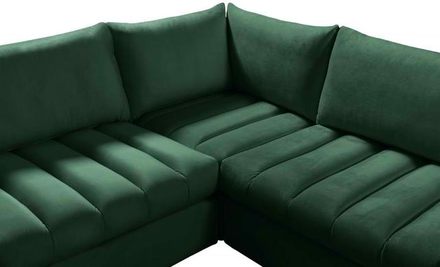 Meridian Furniture Jacob 6-Piece Green Velvet Modular Sectional Set-2
