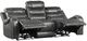 Homelegance® Putnam Gray Power Double Reclining Sofa with Center Drop-Down Cup Holders-3