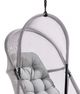 Furniture of America® Breeze Light Gray Fabric/Metal Outdoor Swing Chair-1