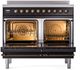 Ilve® Nostalgie II Series 40" Glossy Black Pro Style Induction Range-1