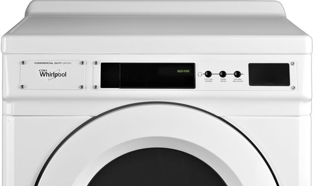 Whirlpool® Commercial 6.7 Cu. Ft. White Front Load Gas Dryer-2