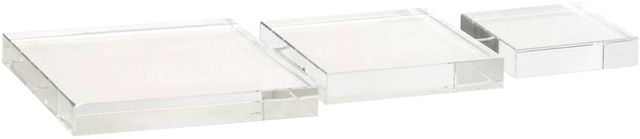 Harp & Finial® Lismore Risers 3-Piece Clear Crystal Tray Set-0
