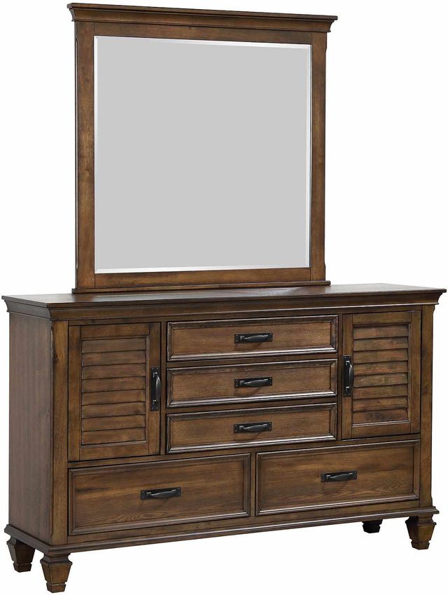 Coaster® Devon 4-Piece Beige/Burnished Oak Queen Bedroom Set-3