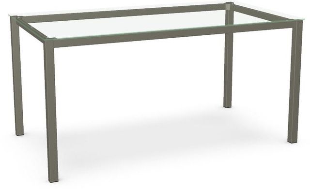 Amisco Customizable Bennington 72" Clear Glass Top Counter Height Table-0