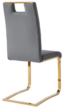 Mazin Furniture Althea Gold/Grey Side Chair-3