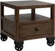 International Furniture Direct Oslo Black Chairside Table-0