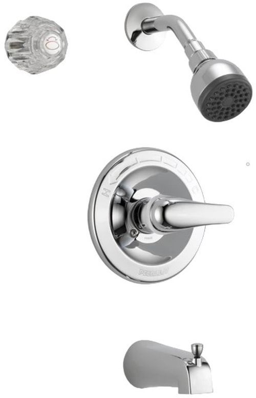 Peerless Core Chrome Tub and Shower Complete Combo Handles-0