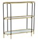 A & B Home Bertram Black/Gold 3-Tier Console Table-0