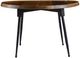 A & B Home Natural Brown Oval Coffee Table with Black Iron Legs-3