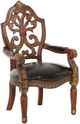 Michael Amini® Villa Valencia Black/Classic Chestnut Desk Chair-0