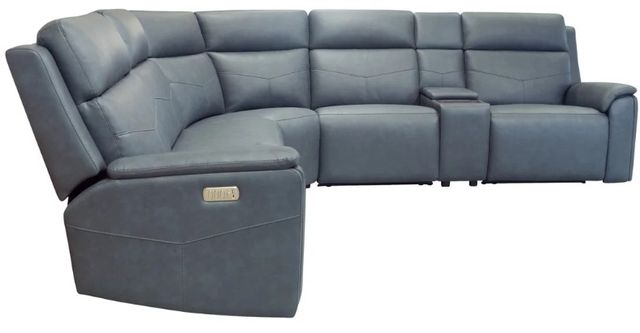 Flexsteel® Vernon Admiral Fabric Power Reclining Sectional with Custom Layout Options-3