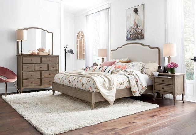 aspenhome® Provence Patine Queen Upholstered Bed-3
