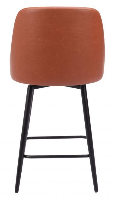 Zuo® Modern Keppel Brown Swivel Counter Stool-3