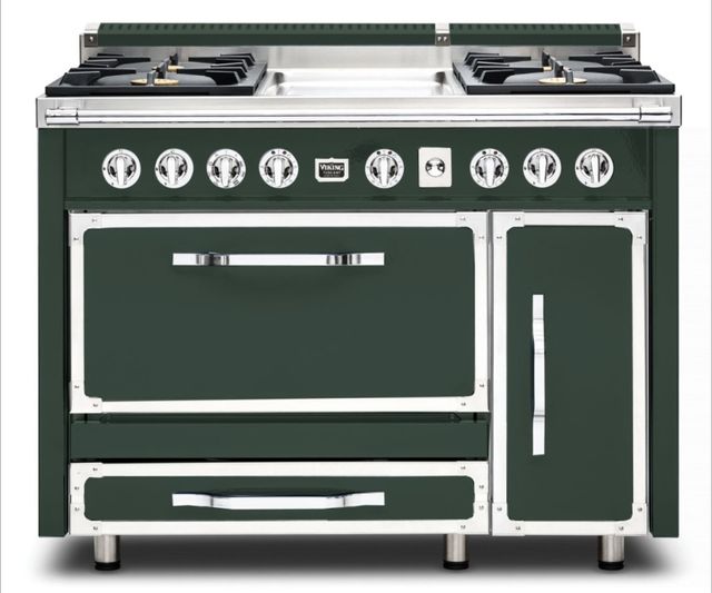 Viking® Tuscany 48" Blackforest Green Dual Fuel Pro-Style Dual Fuel Natural Gas Range-0