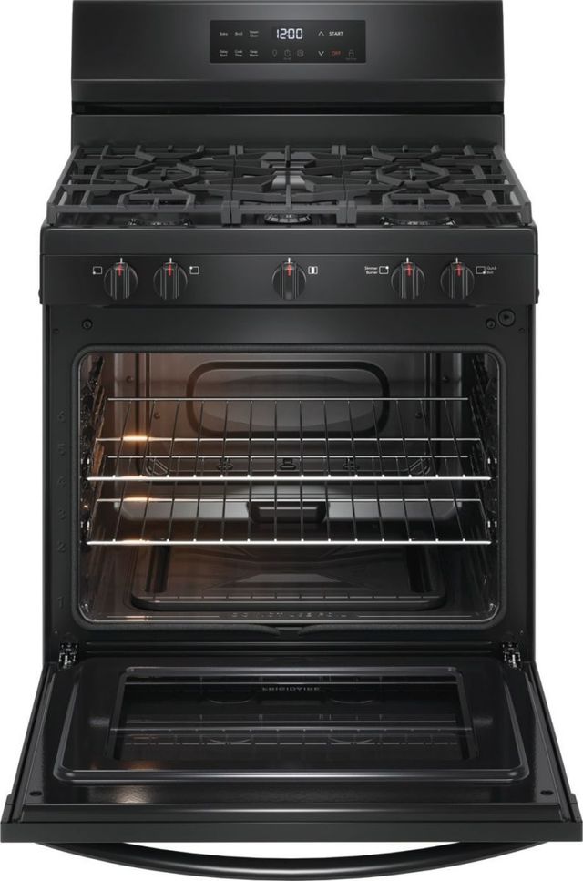 Frigidaire® 30" Black Freestanding Gas Range-1