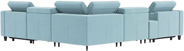 Palliser® Furniture Customizable Marco 6-Piece Wide L-Shape Power Reclining Sectional with Console-3