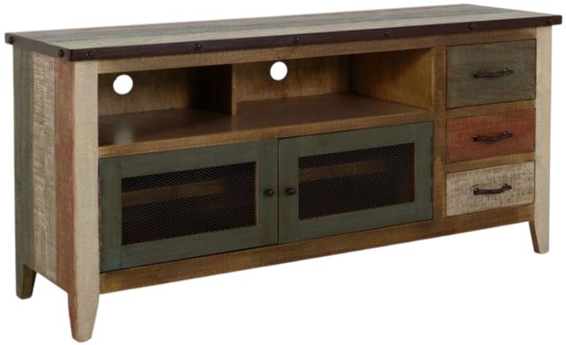International Furniture Direct Antique Brown 62" TV Stand-0