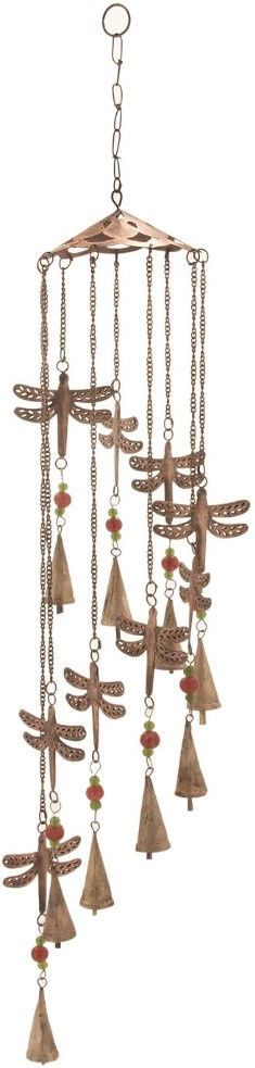Deco Marche Dragonfly Brass 36" Windchime-0