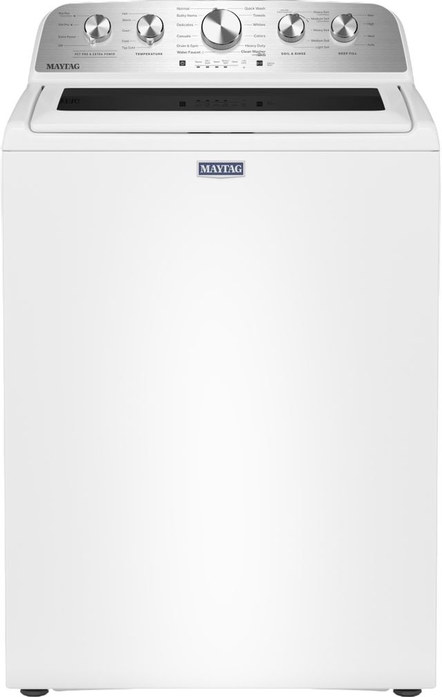 Maytag® 4.7 Cu. Ft. White Agitator Top Load Washer with Extra Power and Pet Pro Option-0